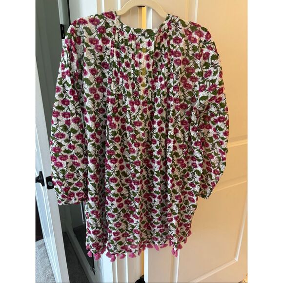 NWOT Roller Rabbit Dakini Floral Ziva Long Sleeve tunic, Lrg $118 E7 - Picture 7 of 9